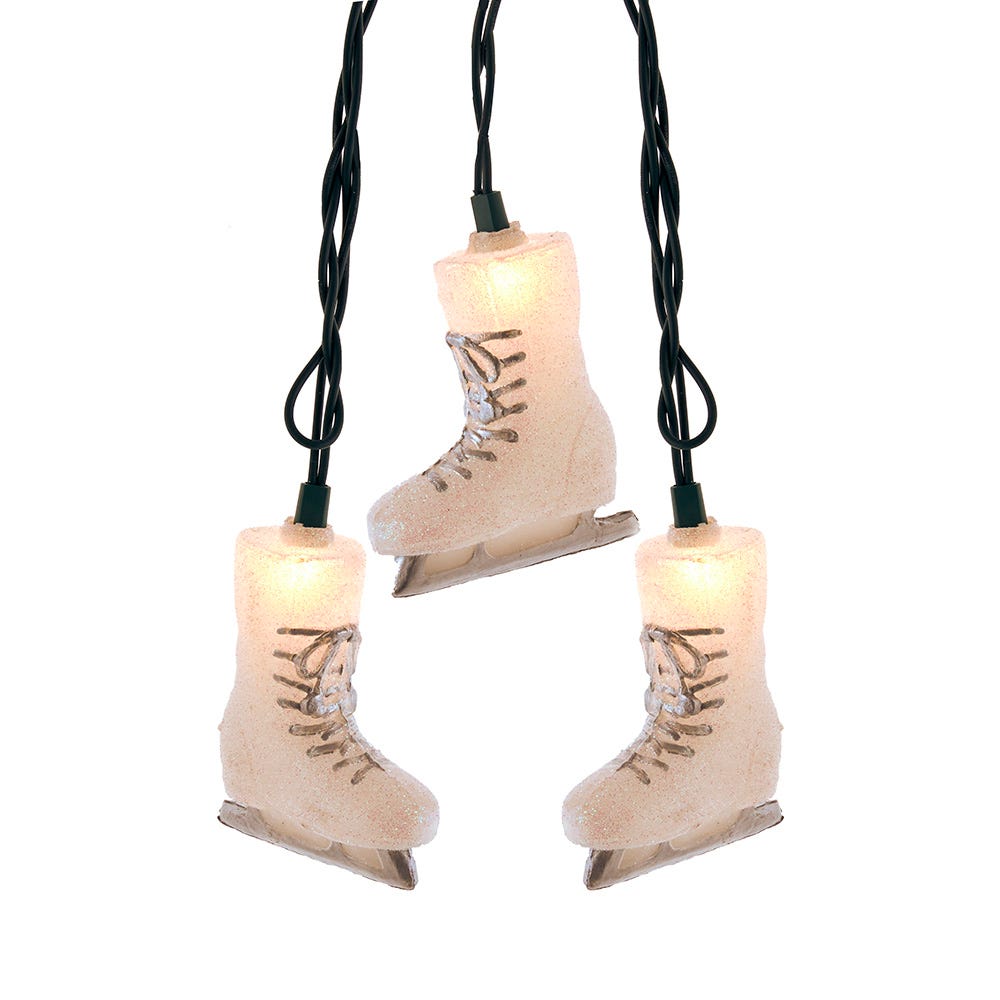 Kurt Adler UL 10-Light Ice Skate Boots Light Set UL4389